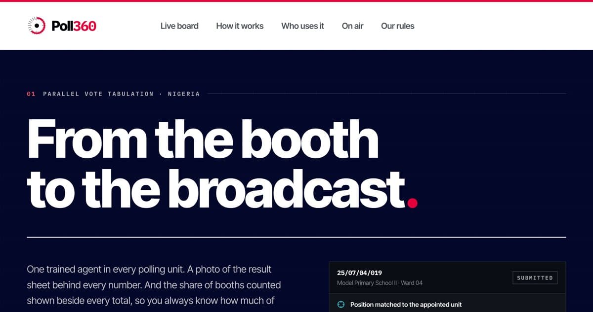 The Poll 360 website.